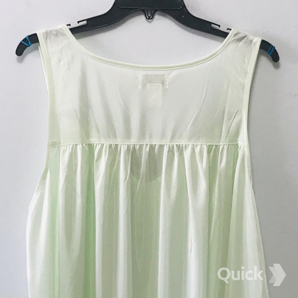 NWT Light Green Sleeveless Satin Nightgown - Picture 4 of 8